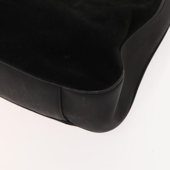 GUCCI Bamboo Shoulder Bag Suede Black Gold 001 1577 001 1577 - Picture 10 of 16